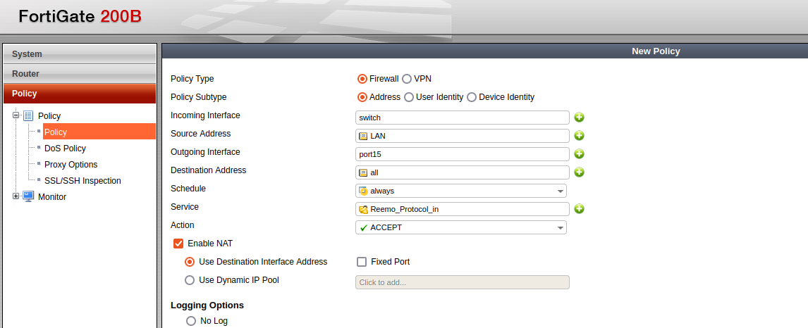 Add Reemo Protocol In firewall rule
