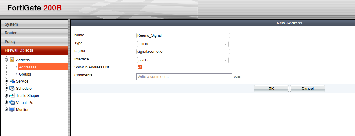 Add SIGNAL address