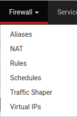 pfSense menu