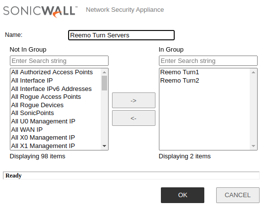 TURN Address Group