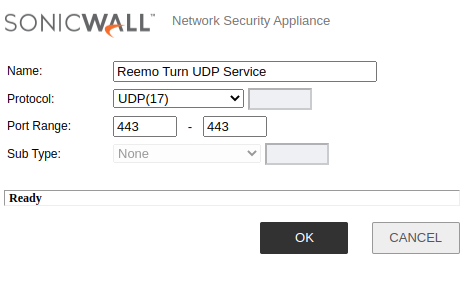 TURN UDP 443 Service