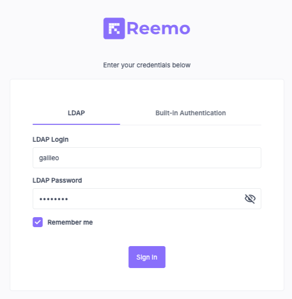 Sign in via LDAP