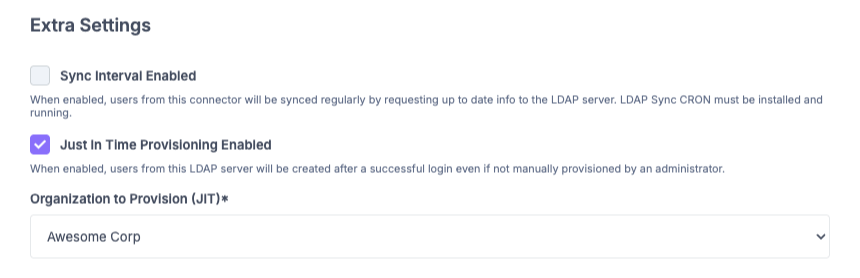 Enable Just In Time Provisioning