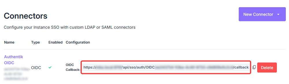 Retrieving the OIDC callback URL